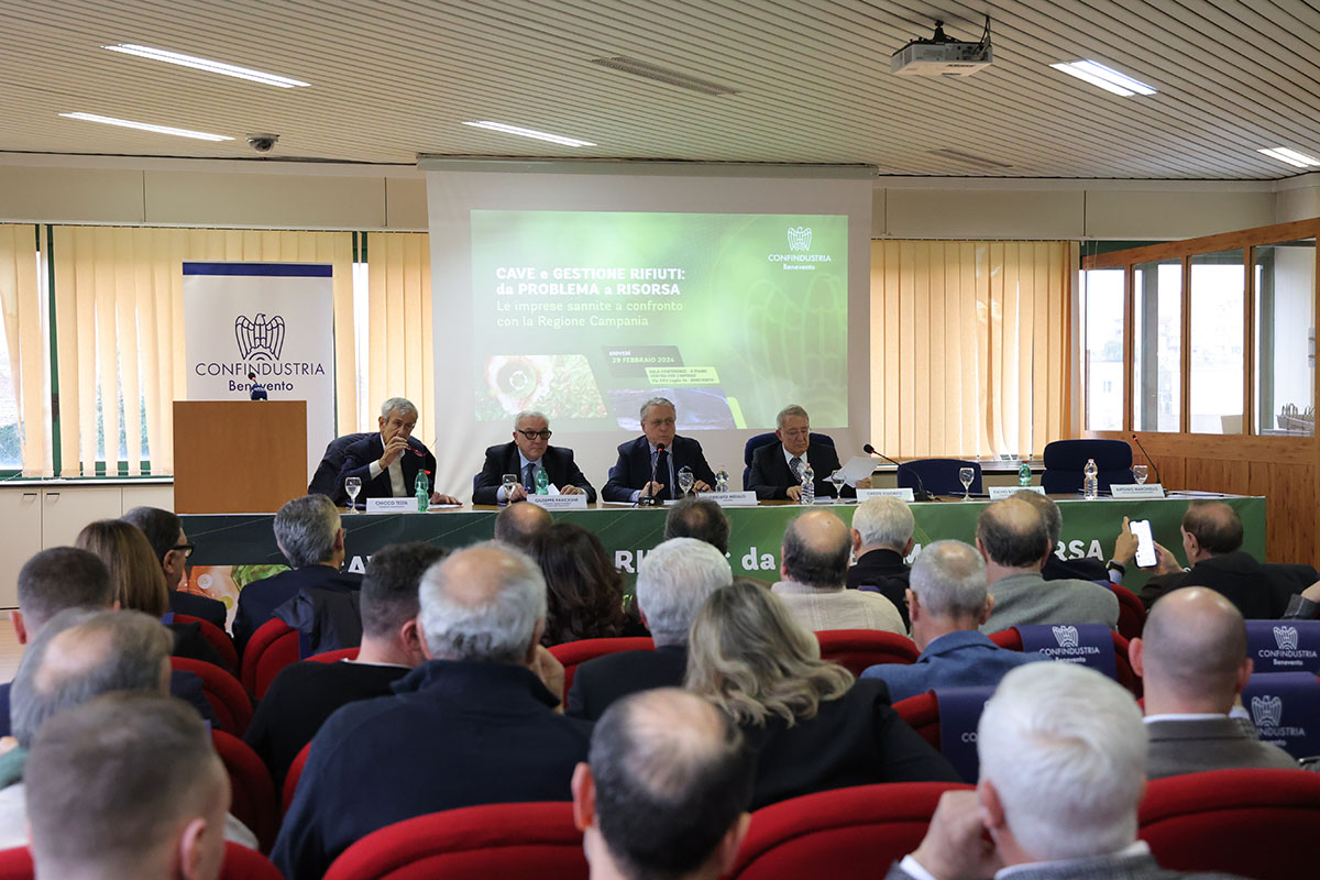 L’evento organizzato da Confindustria Benevento promuove il confronto regionale su Cave e Rifiuti: dall’Emergenza alle opportunità di sviluppo
